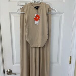 NWT Cider Tan Tank Top and Flowy Pants SMALL